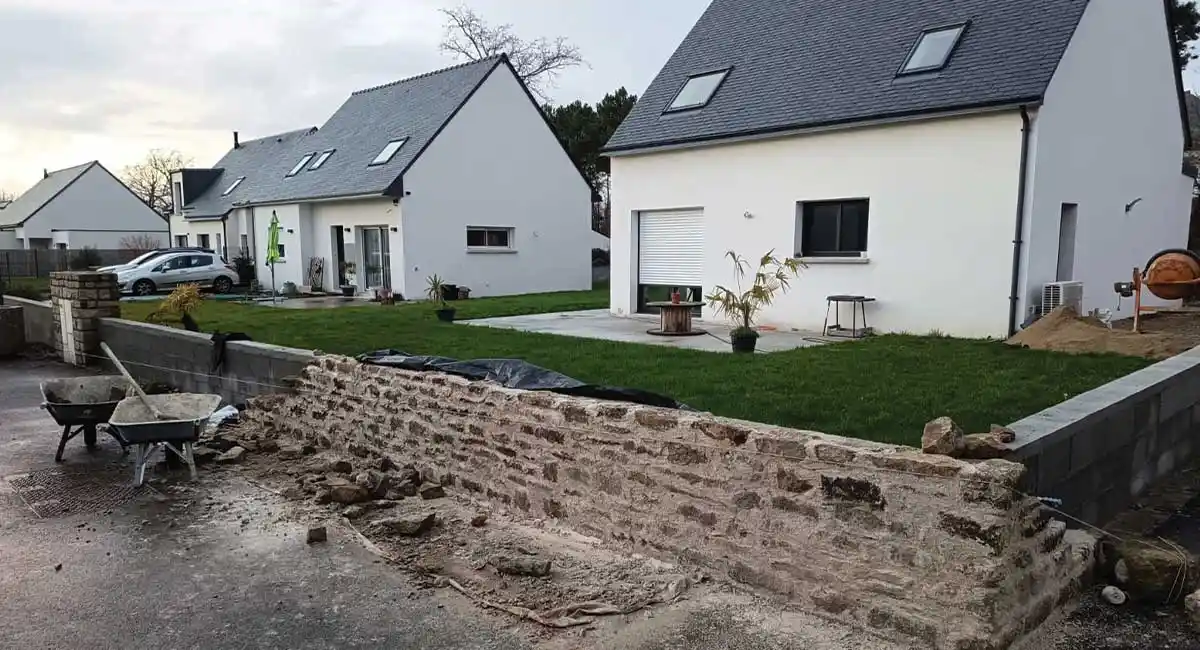 Maçonnerie paysagère : Murs de pierre sèche; Construction de muret en pierre