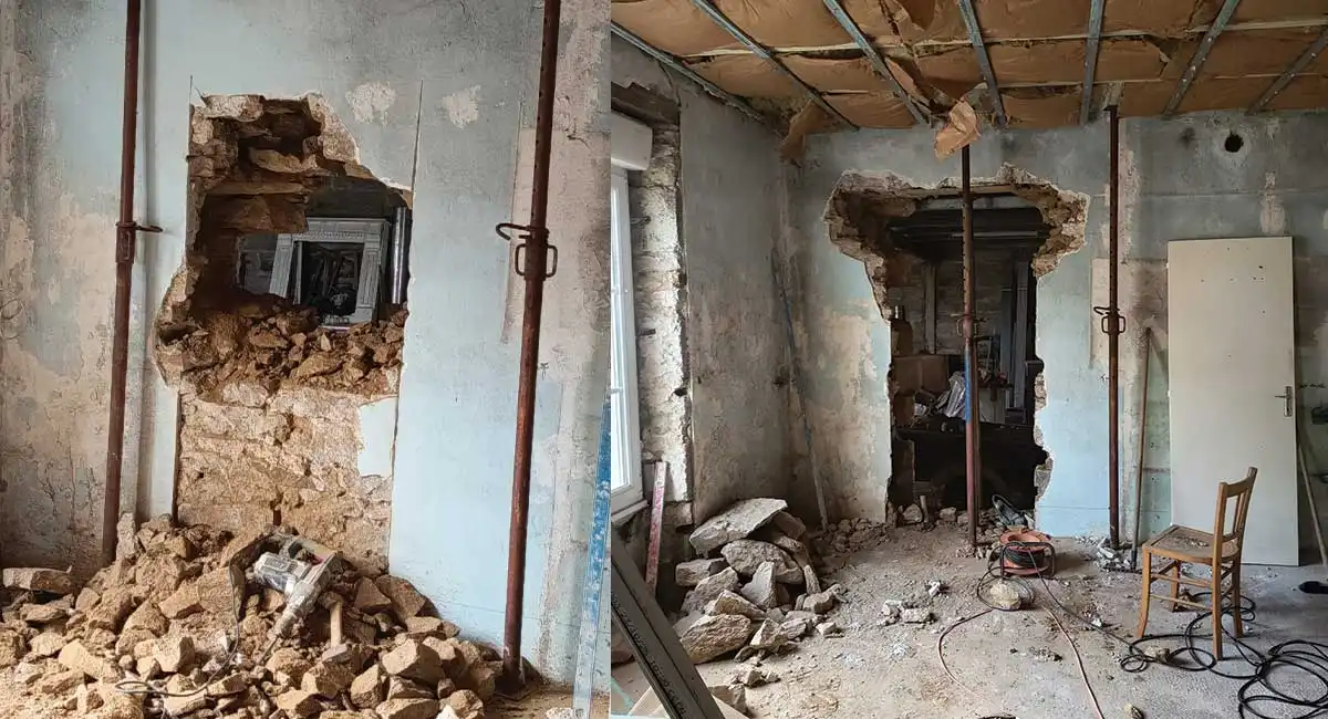 ouverture-mur-pierre-porte-maison-ancienne-plozevet-finistere