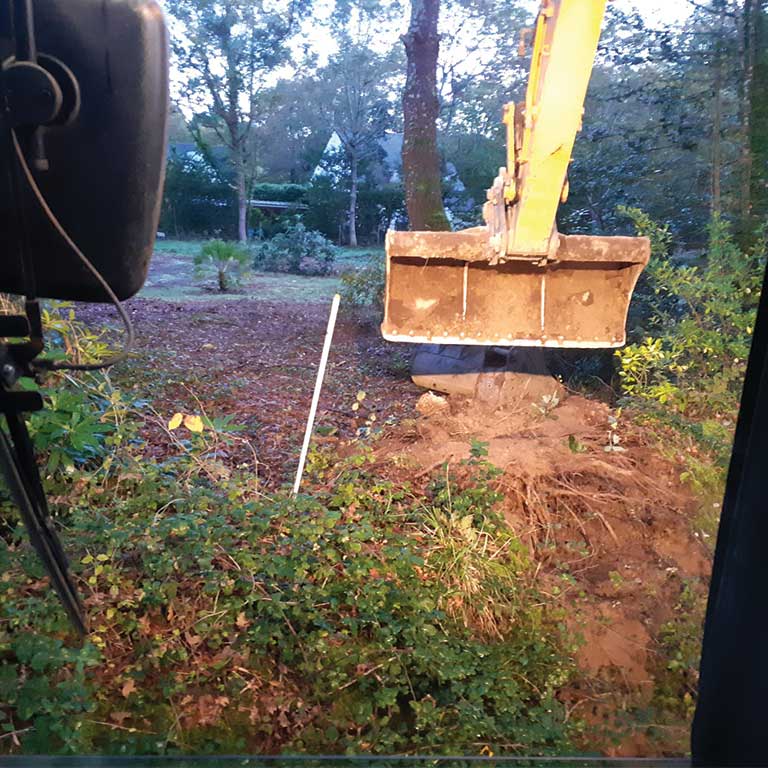 Alto TP a réalisé le terrassement d'un terrain à Concarneau